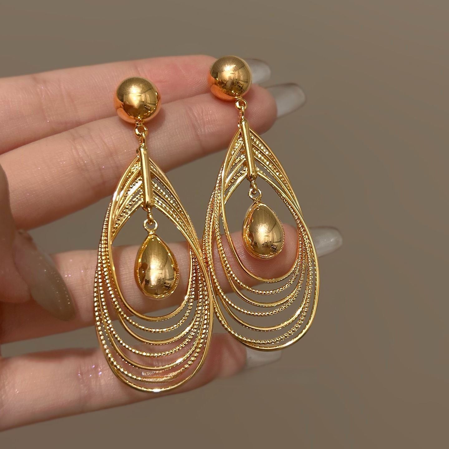 A2廠 日韓款多層鏤空水滴扭面銀針耳環 批發 折扣@洽客服 25.11.W4「HE29055」