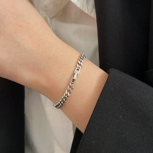 C3廠 韓國韓版幾何戰車S925純銀手鍊 批發 折扣@洽客服 25.10.W5「hsl104」