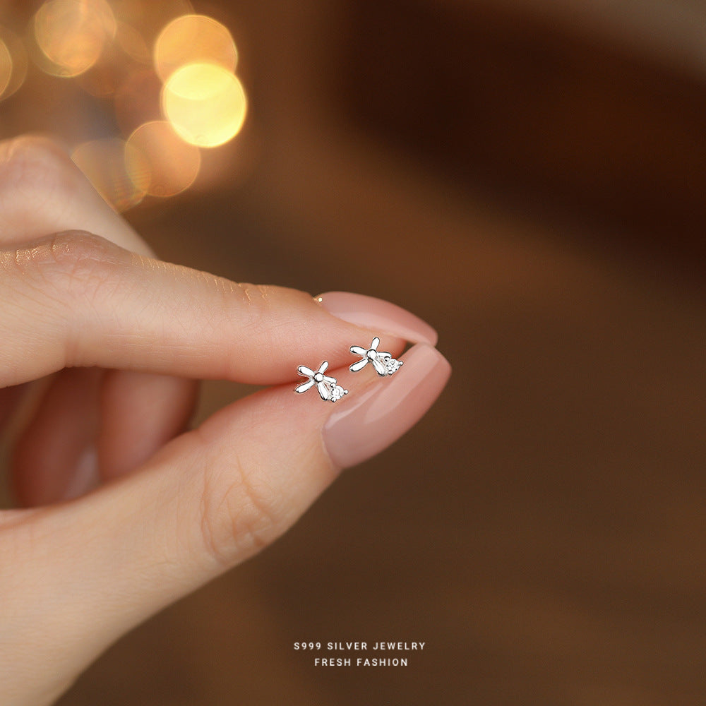 C廠 韓國韓版光面小花S999純銀耳環 批發 折扣@洽客服 25.11.W1「E5699」