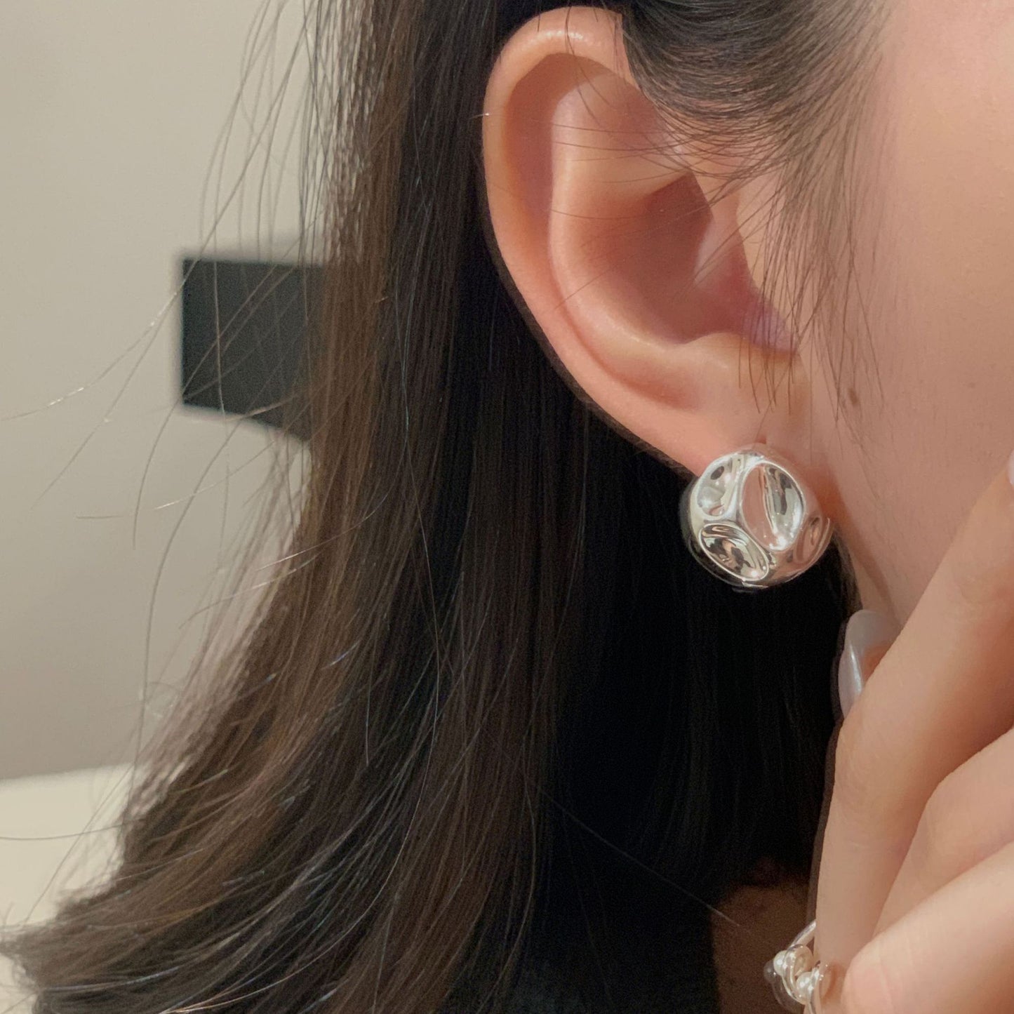 C2廠 韓國韓版不規則球球S925純銀耳環 批發 折扣@洽客服 25.10.W5「SE2495」