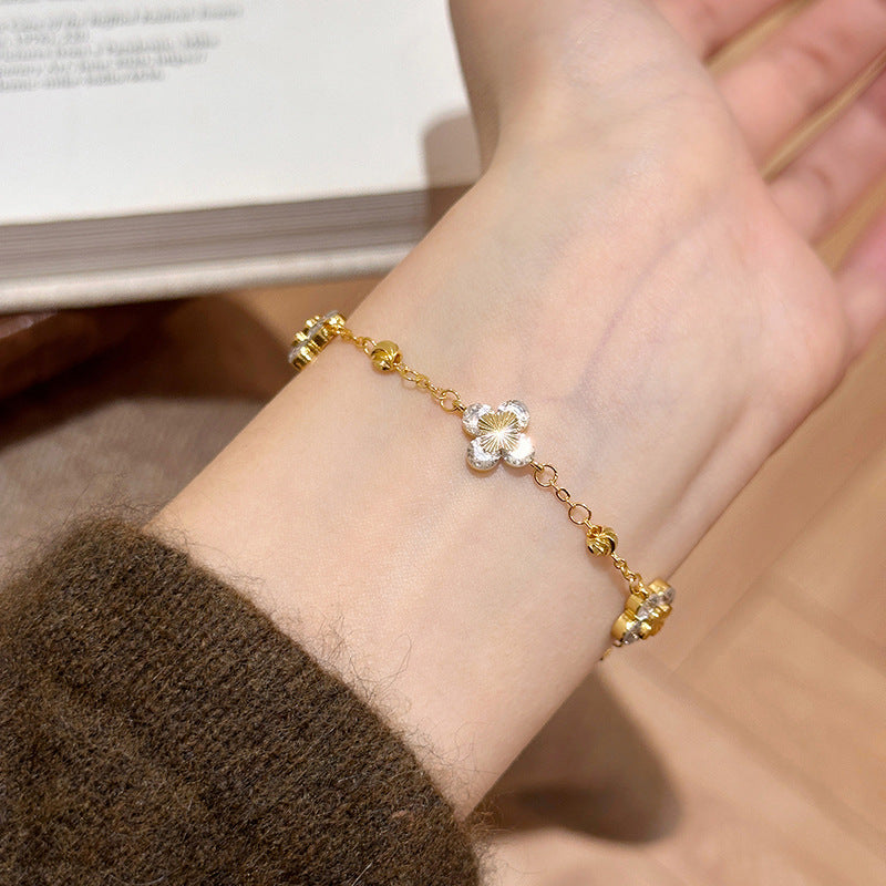 A2廠 韓國韓版鋯石圓形花朵可調式手鍊 批發 折扣@洽客服 25.12.W2「WB1830」