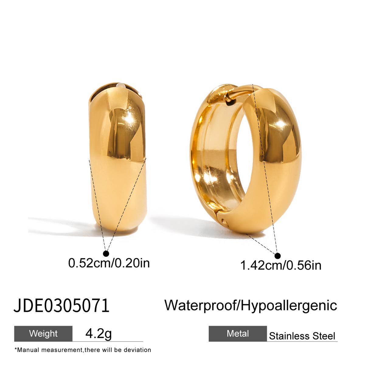 B廠 歐美款 水鑽太陽耳夾 鈦鋼鍍18K金耳環 批發 折扣@洽客服 25.10.W5「JDE0306052」