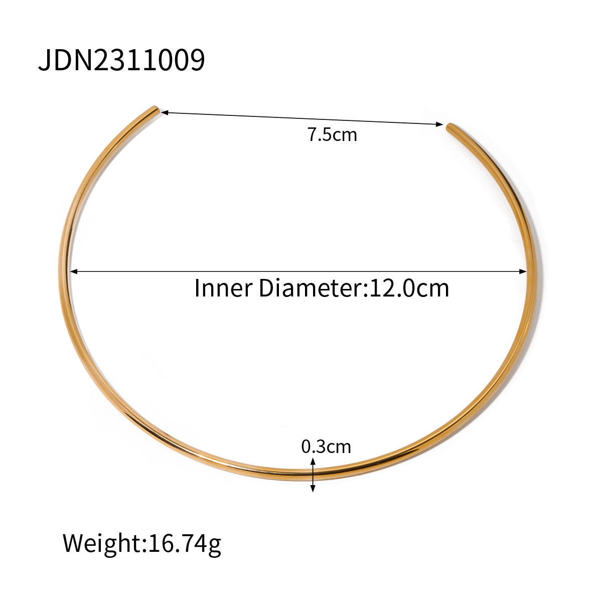 D廠 LOURDES 鈦鋼鍍18K金項鍊「JDN2311009」24.02 批發折扣@洽客服