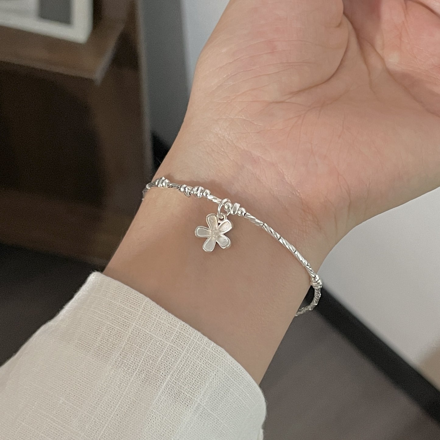 C2廠 韓國韓版花朵S925純銀手鍊 批發 折扣@洽客服 26.01.W1「XSB4096」