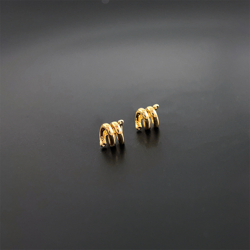 A廠 日韓款多層繞線幾何銀針耳環 批發 折扣@洽客服 25.11.W4「4055」