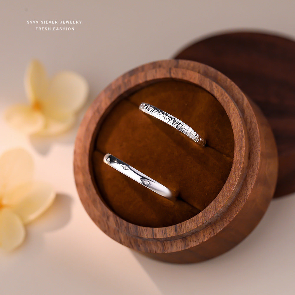 C廠 韓國韓版滿天星情侶S999純銀戒指 批發 折扣@洽客服 25.12.W1「K2429 K2430」