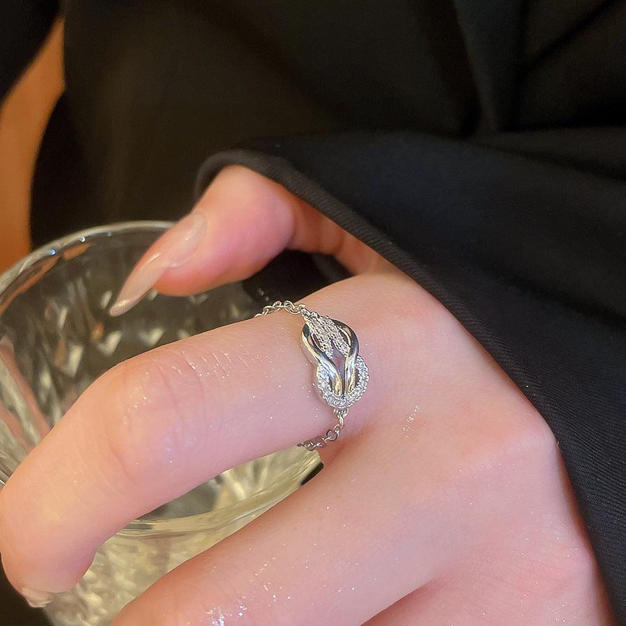 A2廠 韓國韓版馬蹄扣鏈鋯石復古銅戒指 批發 折扣@洽客服 26.02.W3「HR2919-1」