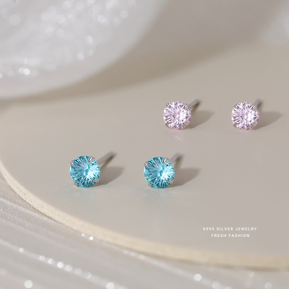 C廠 韓國韓版四爪煙火切S999純銀耳環 批發 折扣@洽客服 24.11.W2「E5754」