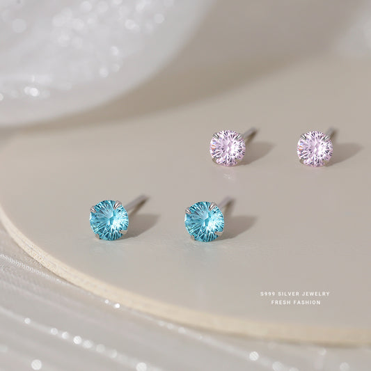 C廠 韓國韓版四爪煙火切S999純銀耳環 批發 折扣@洽客服 24.11.W2「E5754」