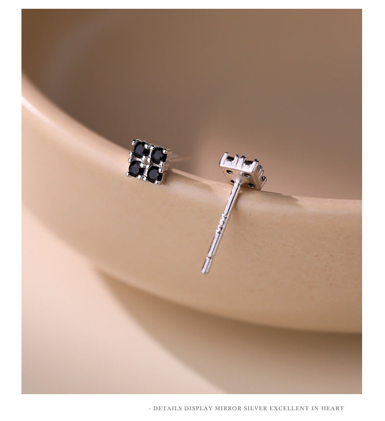 C廠 韓國韓版鋯石方塊S925純銀耳環 批發 折扣@洽客服 26.01.W1「E6000」