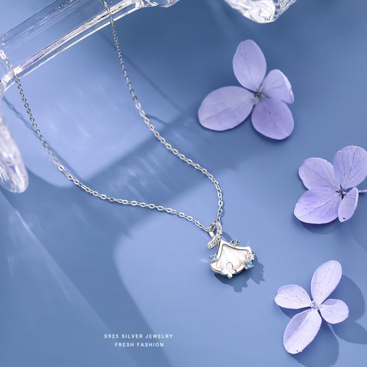 C廠 韓國韓版森系蝴蝶杏葉S925純銀項鍊  批發 折扣@洽客服 25.12. W2「A4716」