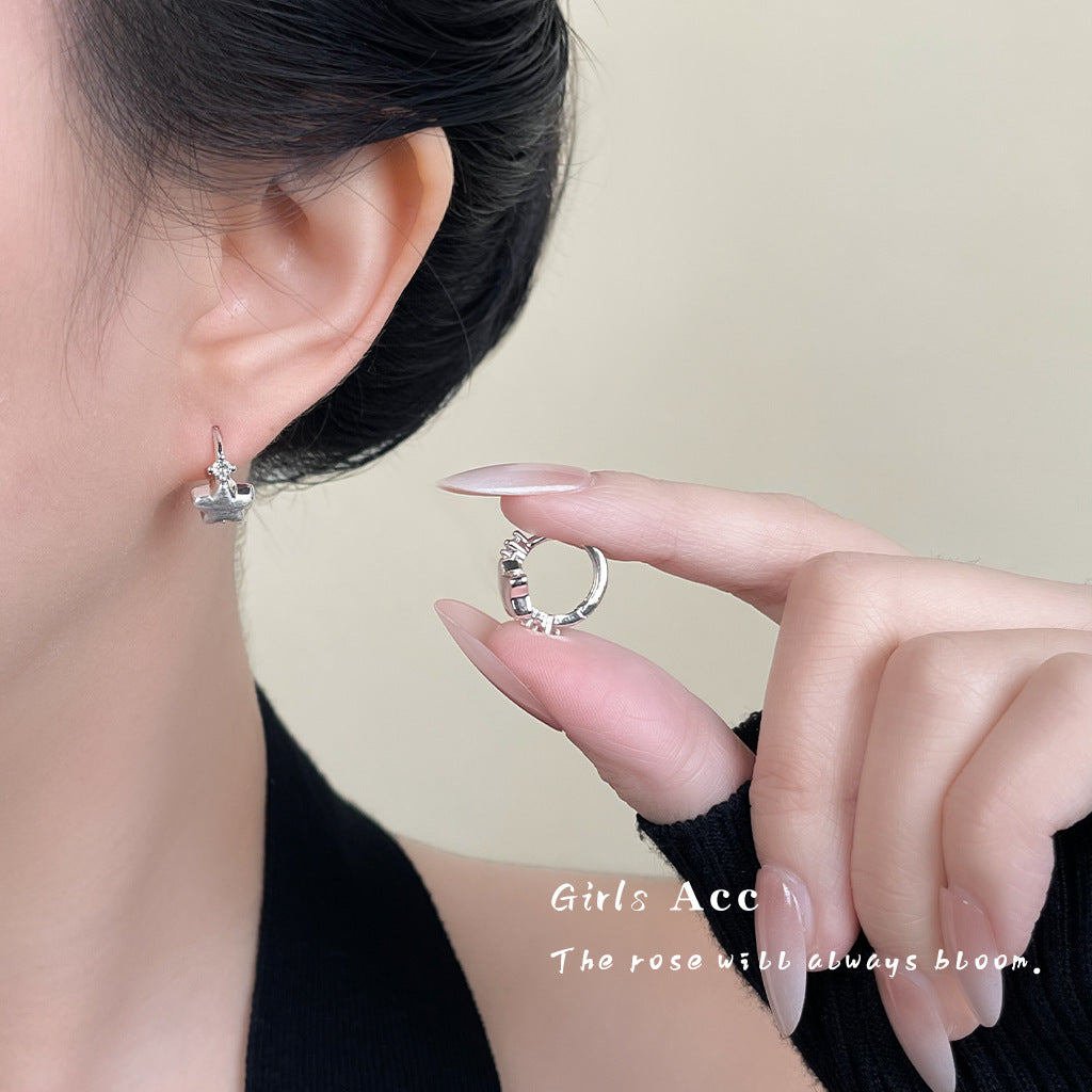 A廠 日韓款星星微鑲鋯石耳環 批發 折扣@洽客服 26.01.W1「6927」