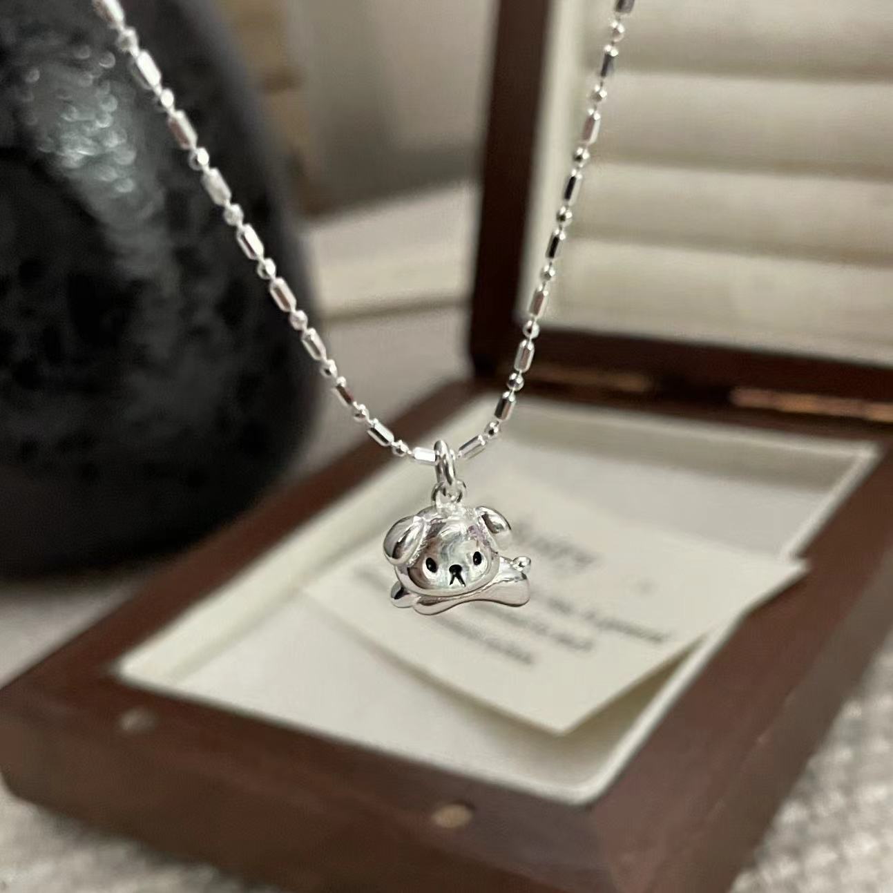 C2廠 韓國韓版小狗狗S925純銀項鍊 批發 折扣@洽客服 25.11.W1「SN3364」