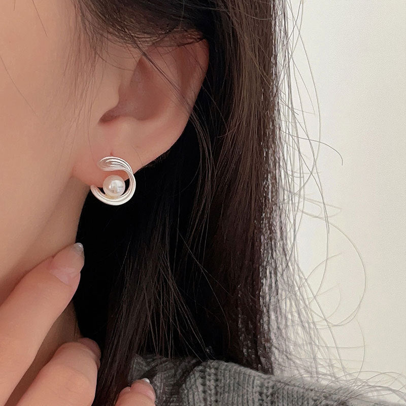 C3廠 韓國韓版優雅花瓣珍珠S925純銀耳環 批發 折扣@洽客服 25.10.W5「es048」