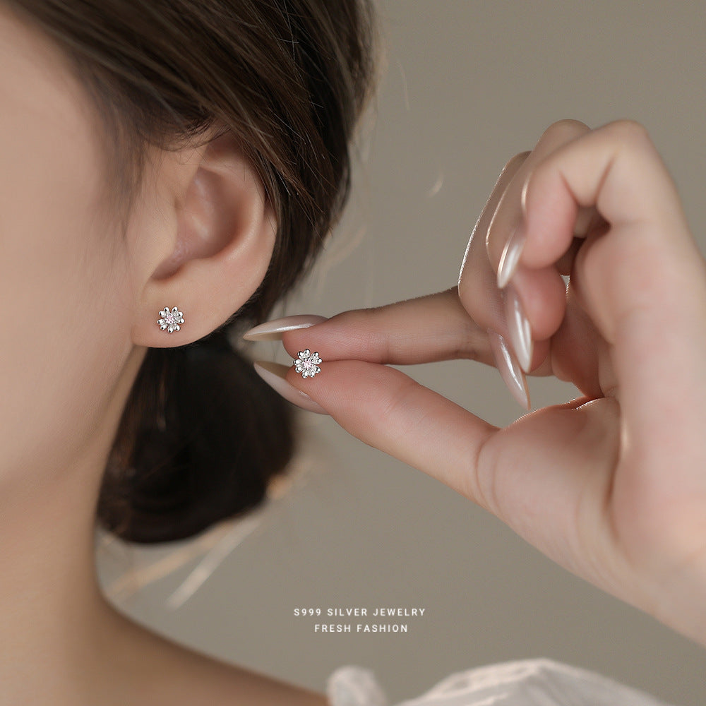 C廠 韓國韓版清新小花S999純銀耳環 批發 折扣@洽客服 25.11.26「E5799」