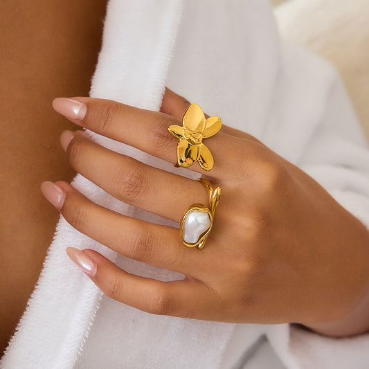 B廠 歐美款 ARIA 鈦鋼鍍18K金戒指 批發 折扣@洽客服 25.12.W1「JDR0209017」