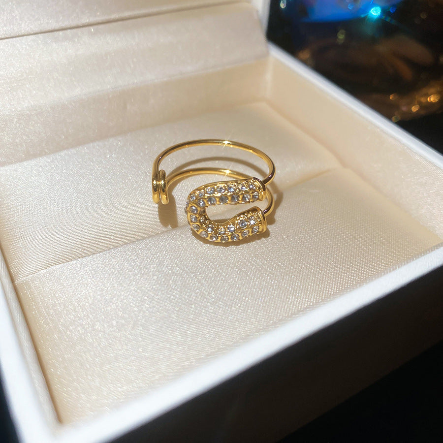 A2廠 韓國韓版鋯石芒星交叉雙層時尚開口戒指 批發 折扣@洽客服 25.11.W3「HR2775-TR124-TR125」