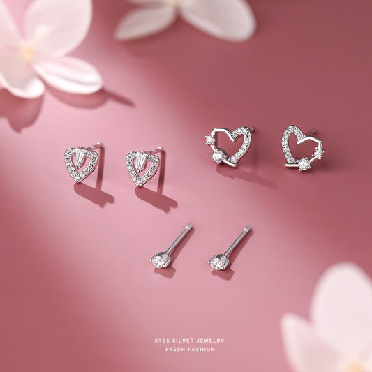C廠 韓國韓版鏤空愛心S925純銀耳環 批發 折扣@洽客服 25.11.26「E5812 E5813 E5816」