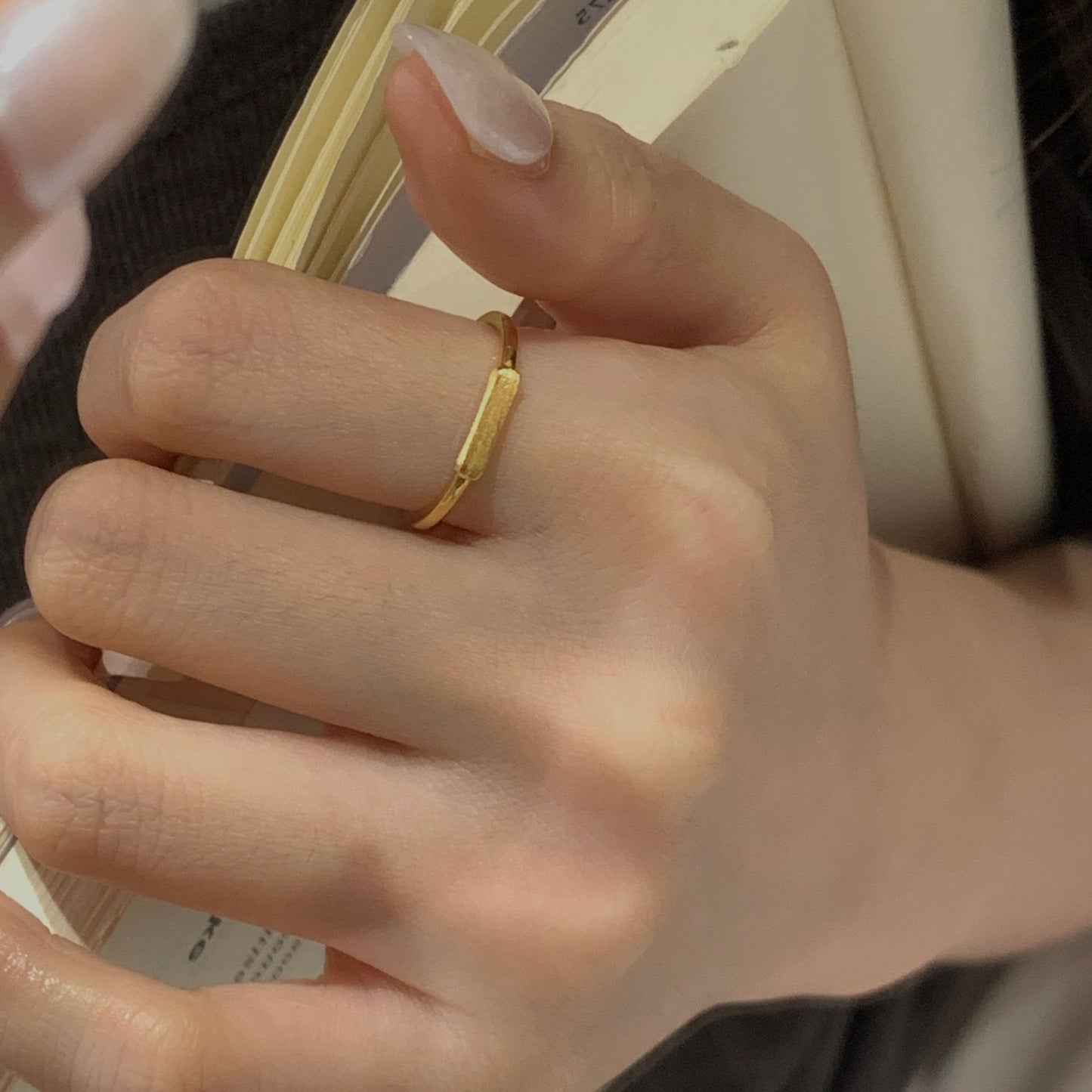 C2廠 韓國韓版幾何方塊磨砂S925純銀戒指 批發 折扣@洽客服 25.11.W1「SR1449」