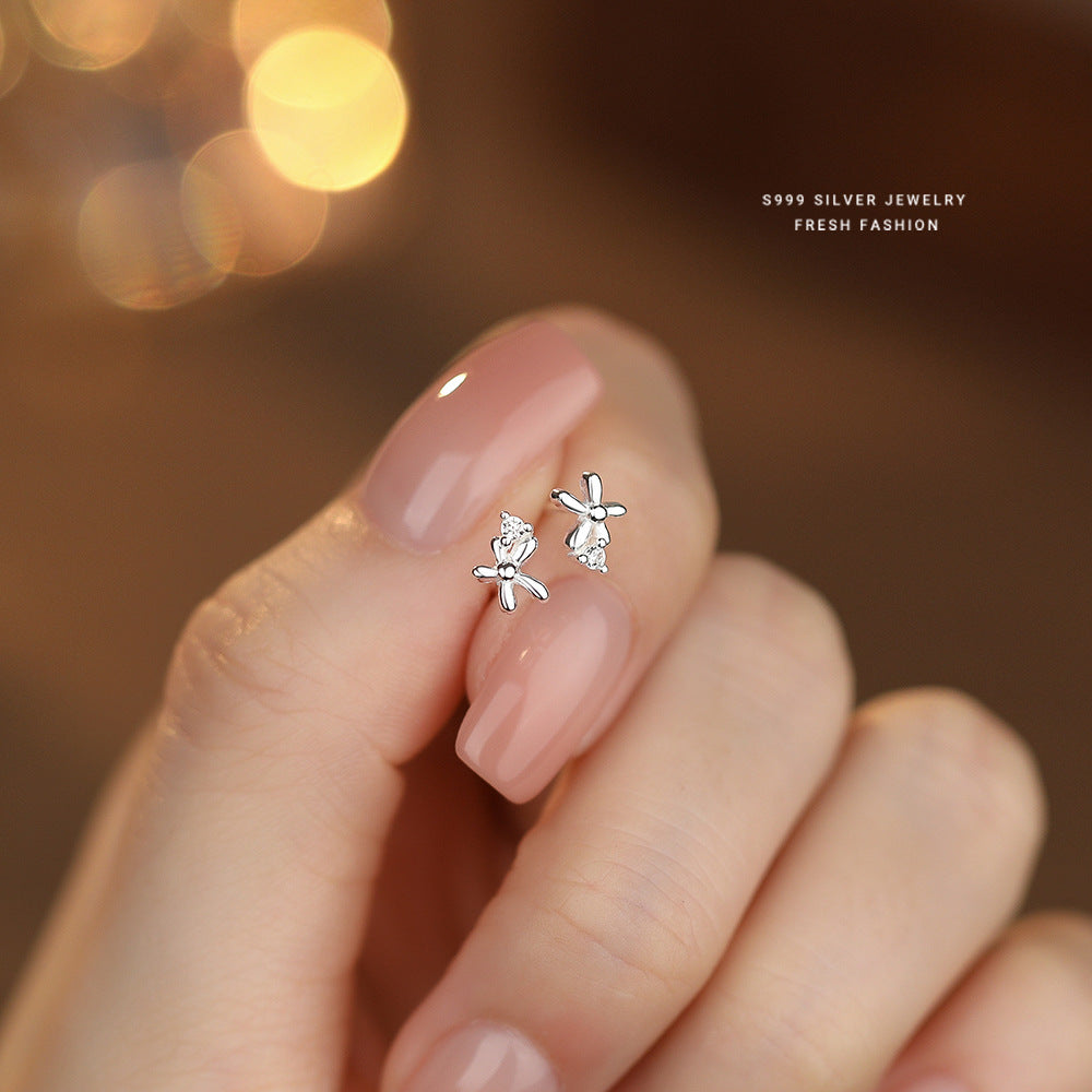 C廠 韓國韓版光面小花S999純銀耳環 批發 折扣@洽客服 25.11.W1「E5699」