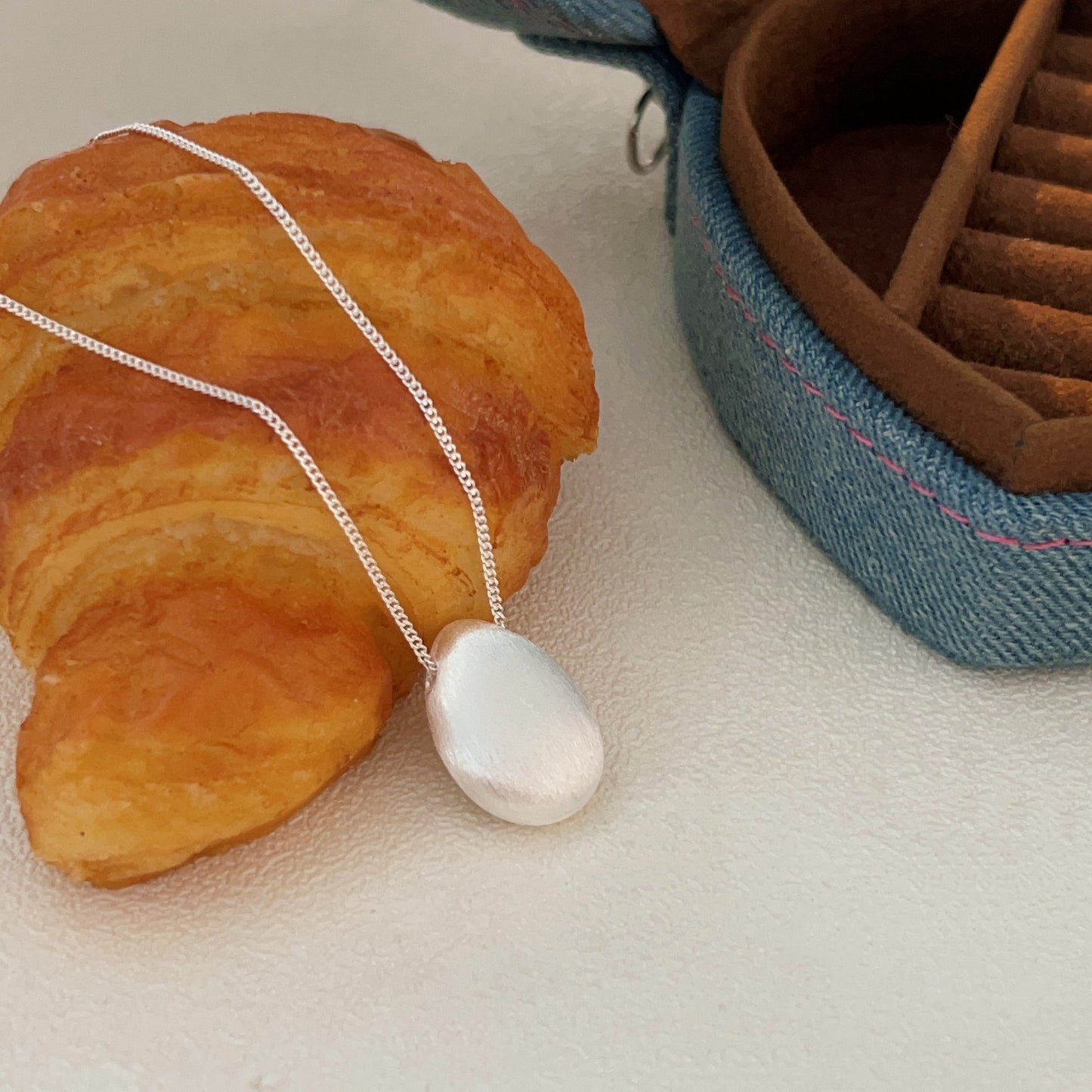 C3廠 韓國韓版S925純銀｜幾何水滴形拉絲項鍊 批發 折扣@洽客服 26.02.W3「HXL274」