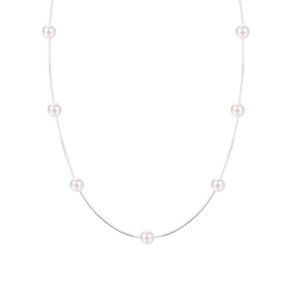 C廠 韓國韓版雙層魚線珍珠項鍊 批發 折扣@洽客服 25.11.W1「F6433」