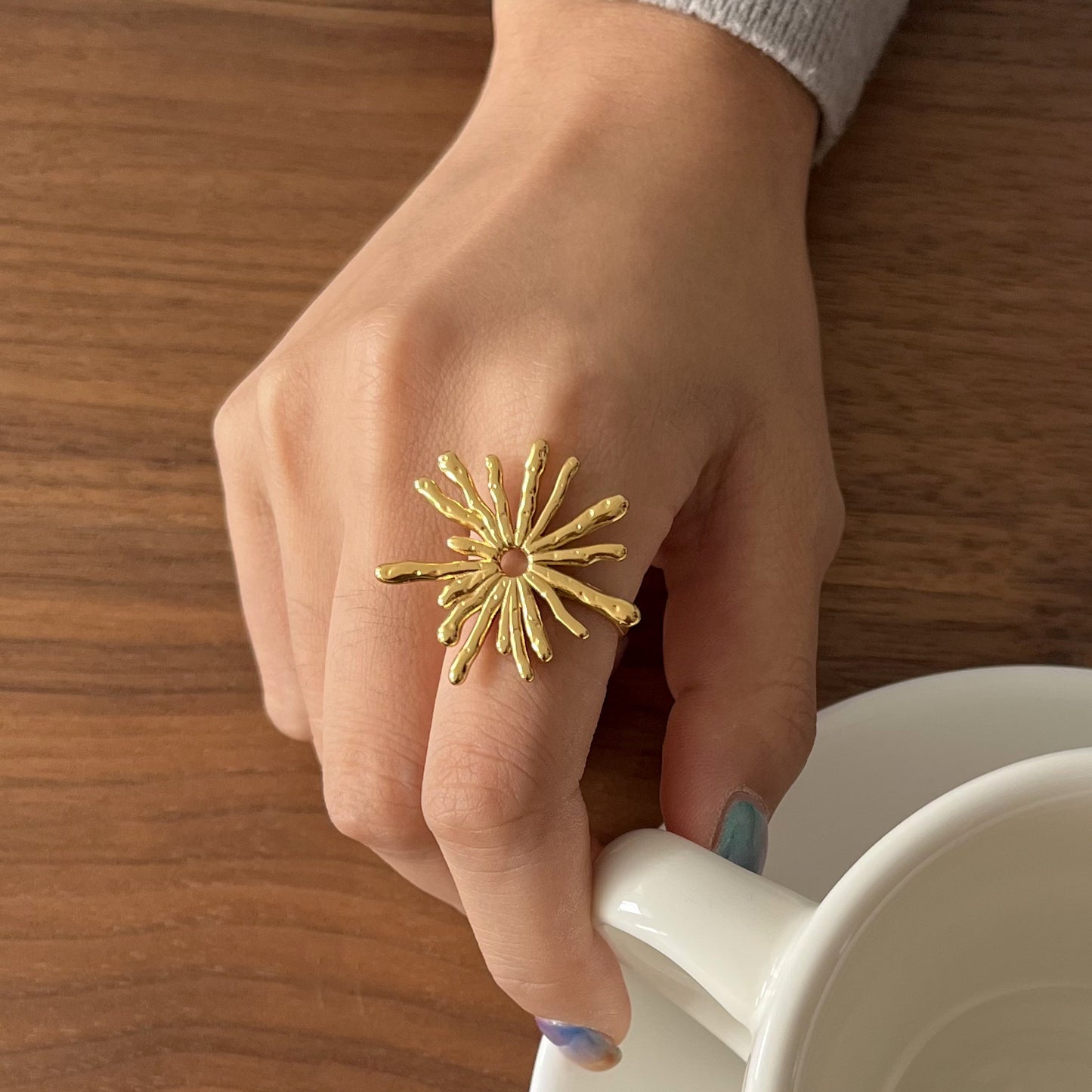 B廠 歐美款GABIE 鈦鋼鍍18K金戒指 批發 折扣@洽客服 25.12.W3 「DR0110009」