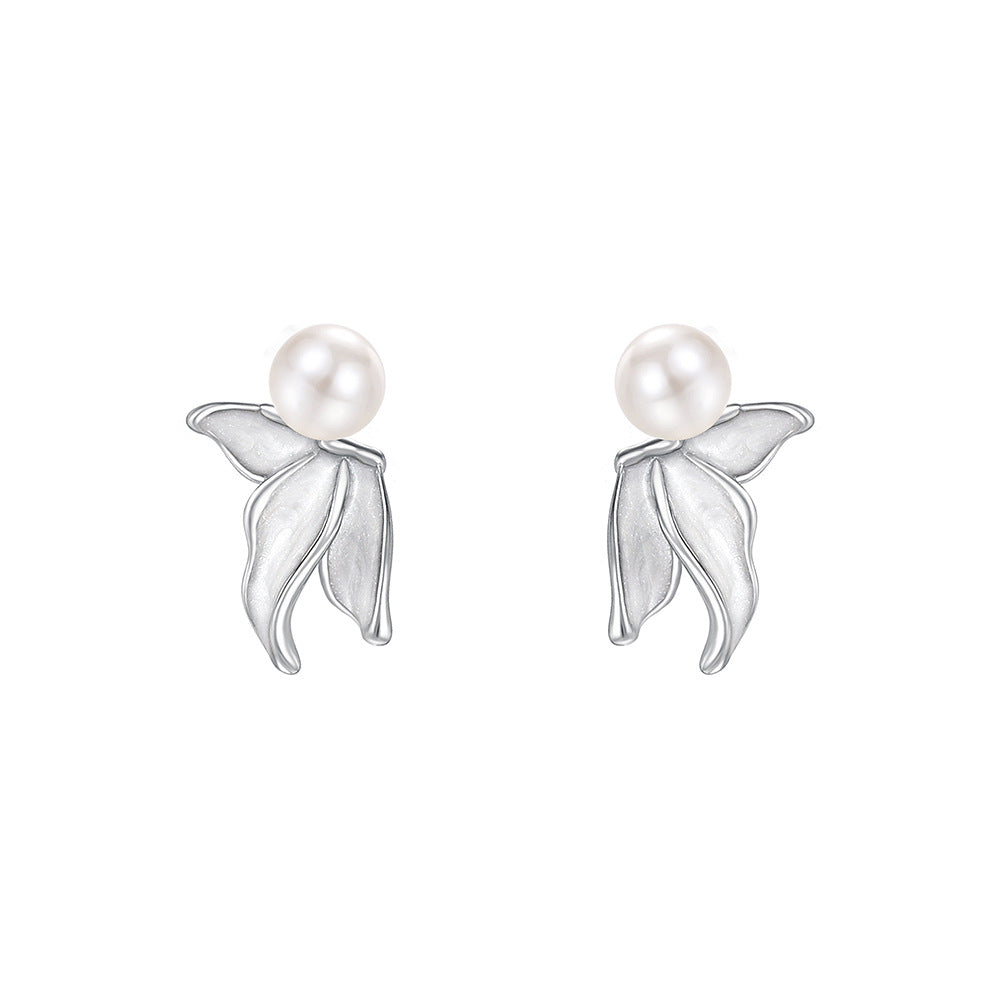 C廠 韓國韓版氣質珍珠魚尾S925純銀耳環 批發 折扣@洽客服 25.12.W4「E5920」