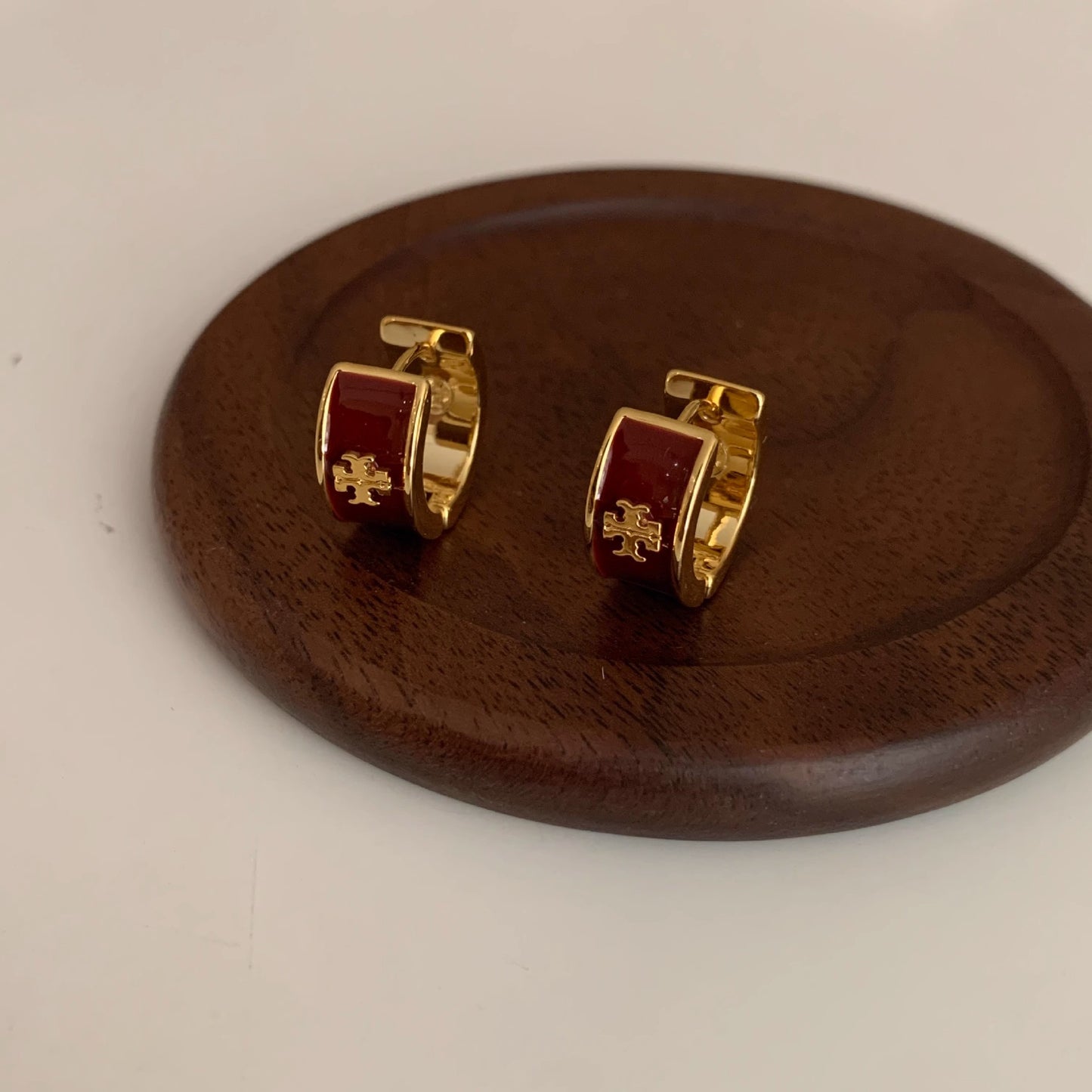 A2廠 日韓款滴油十字架圓形電鍍18k金銀針耳環 批發 折扣@洽客服 25.11.W4「WE4944」