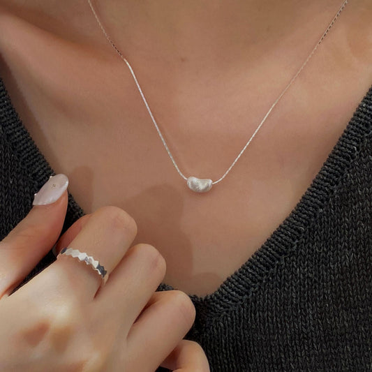 C2廠 韓國韓版拉絲豆豆S925純銀項鍊 批發 折扣@洽客服 25.11.W3「SN3518」