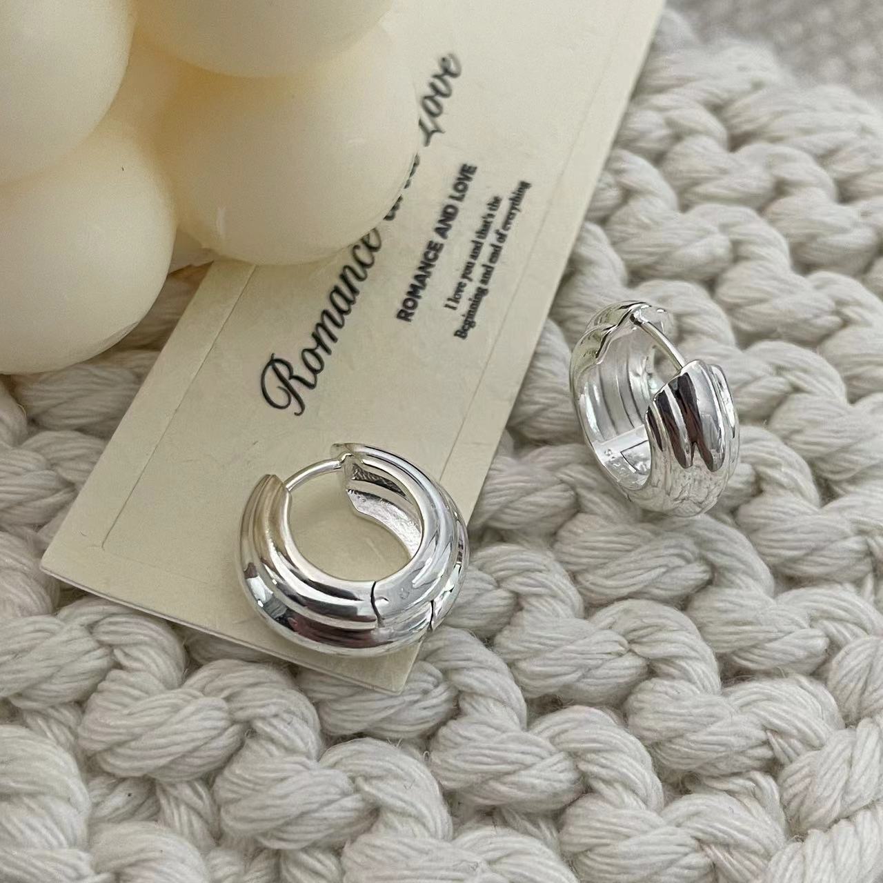 C2廠 韓國韓版多環圈S925純銀耳環 批發 折扣@洽客服 25.10.W5「SE2494」