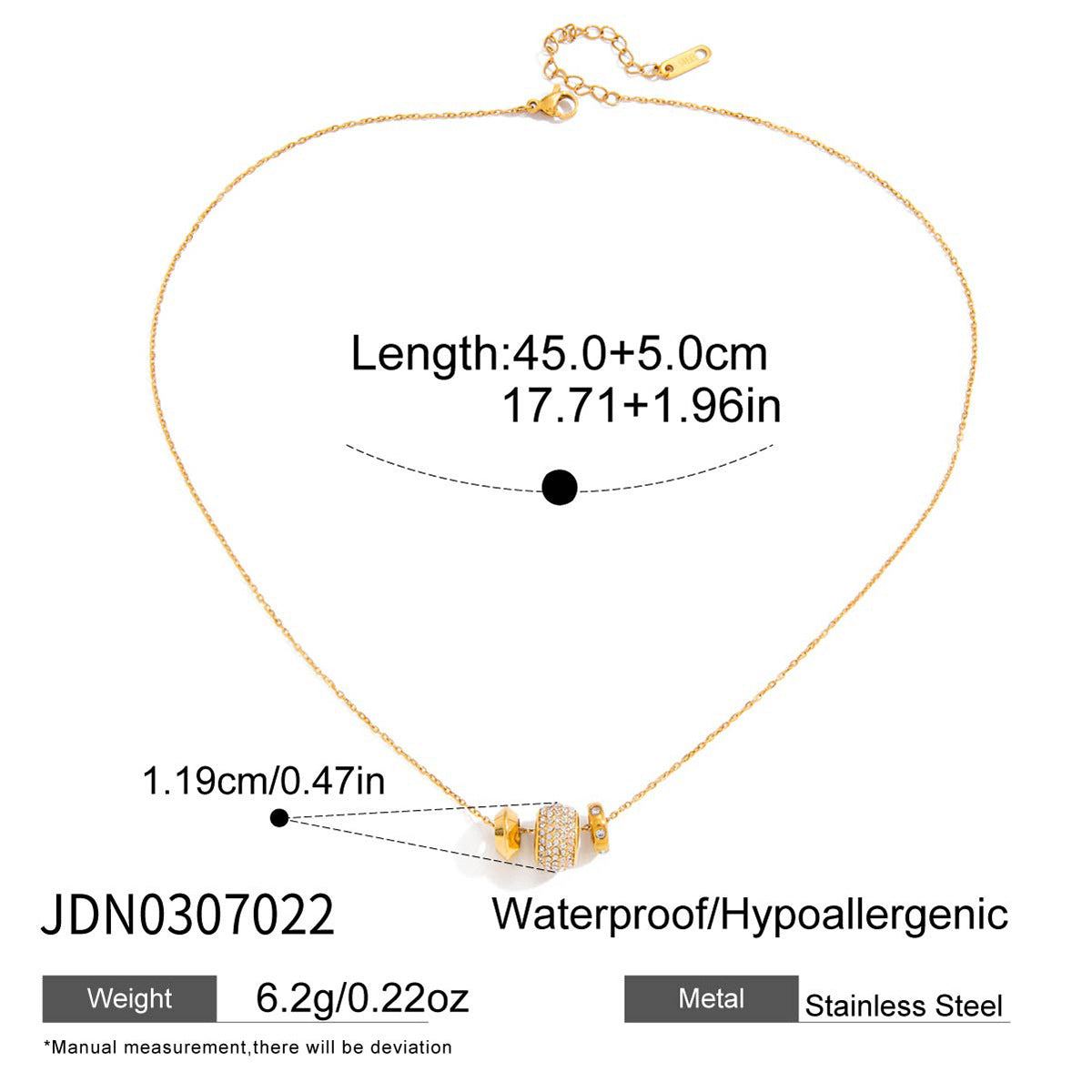 B廠 歐美款 Glück 鈦鋼鍍18K金項鍊 批發 折扣@洽客服 25.10.W5「JDN0307022」