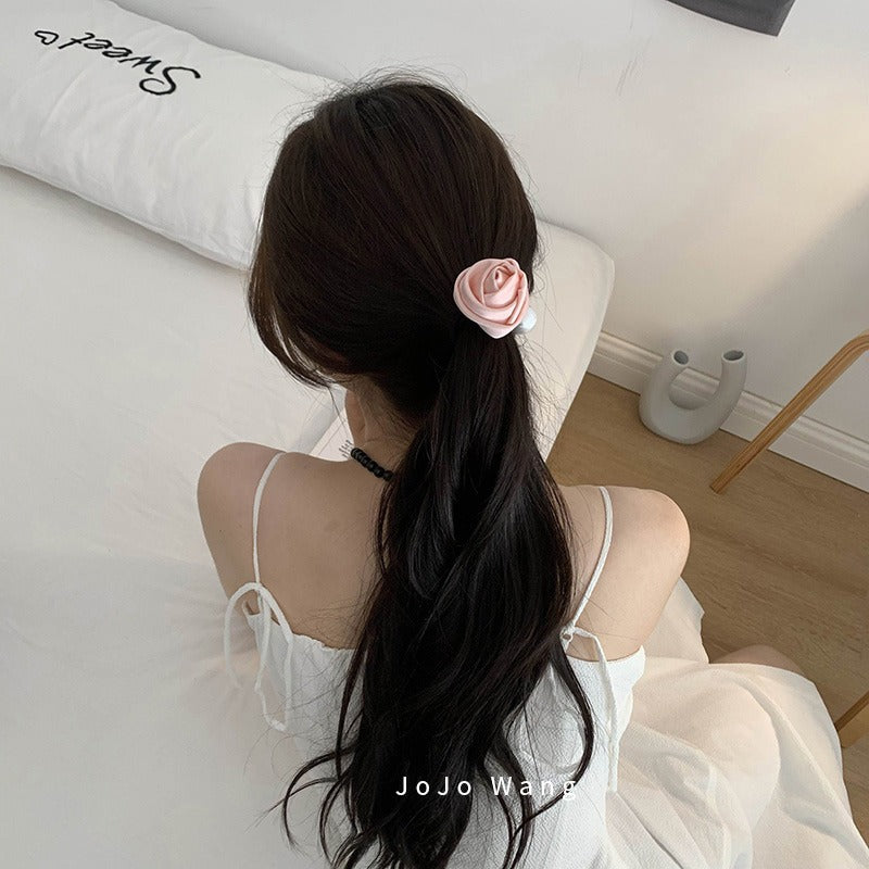 D廠 韓國韓版甜美玫瑰頭繩髮圈26.04.W2「FJ-0612」