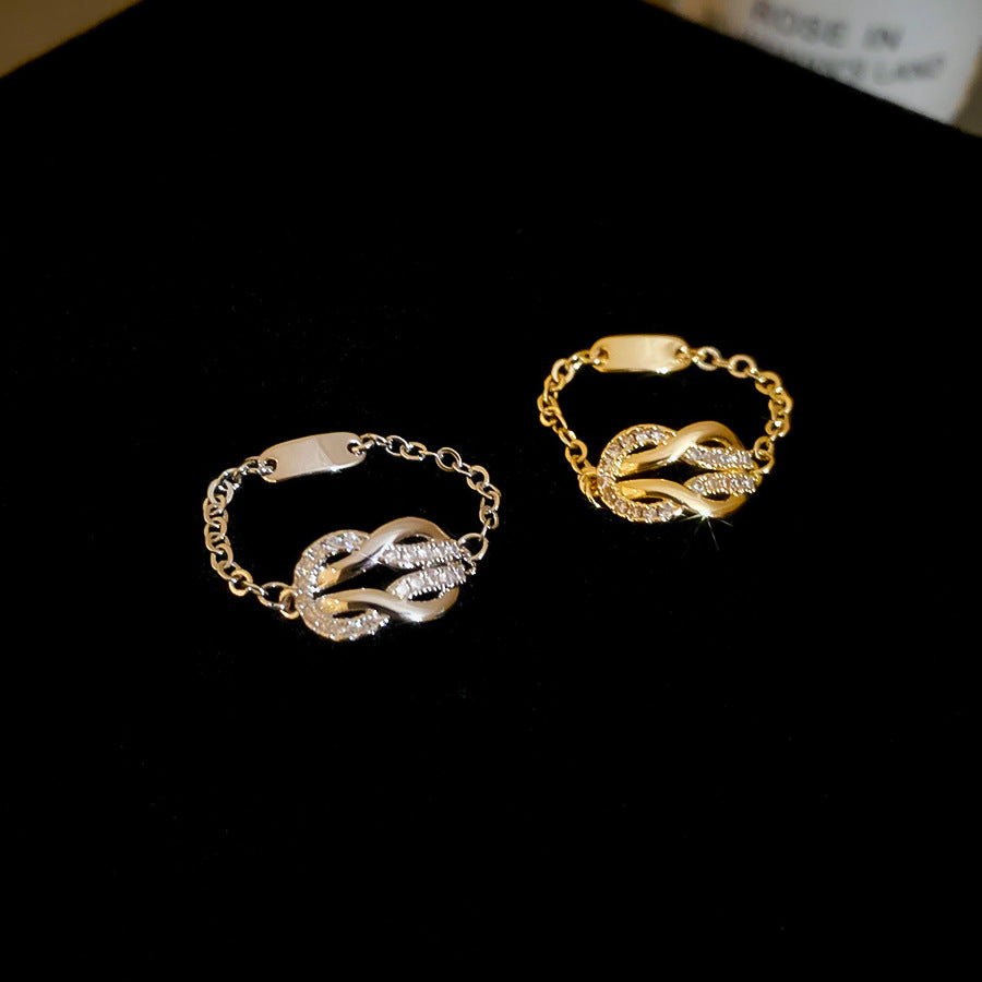 A2廠 韓國韓版馬蹄扣鏈鋯石復古銅戒指 批發 折扣@洽客服 26.02.W3「HR2919-1」