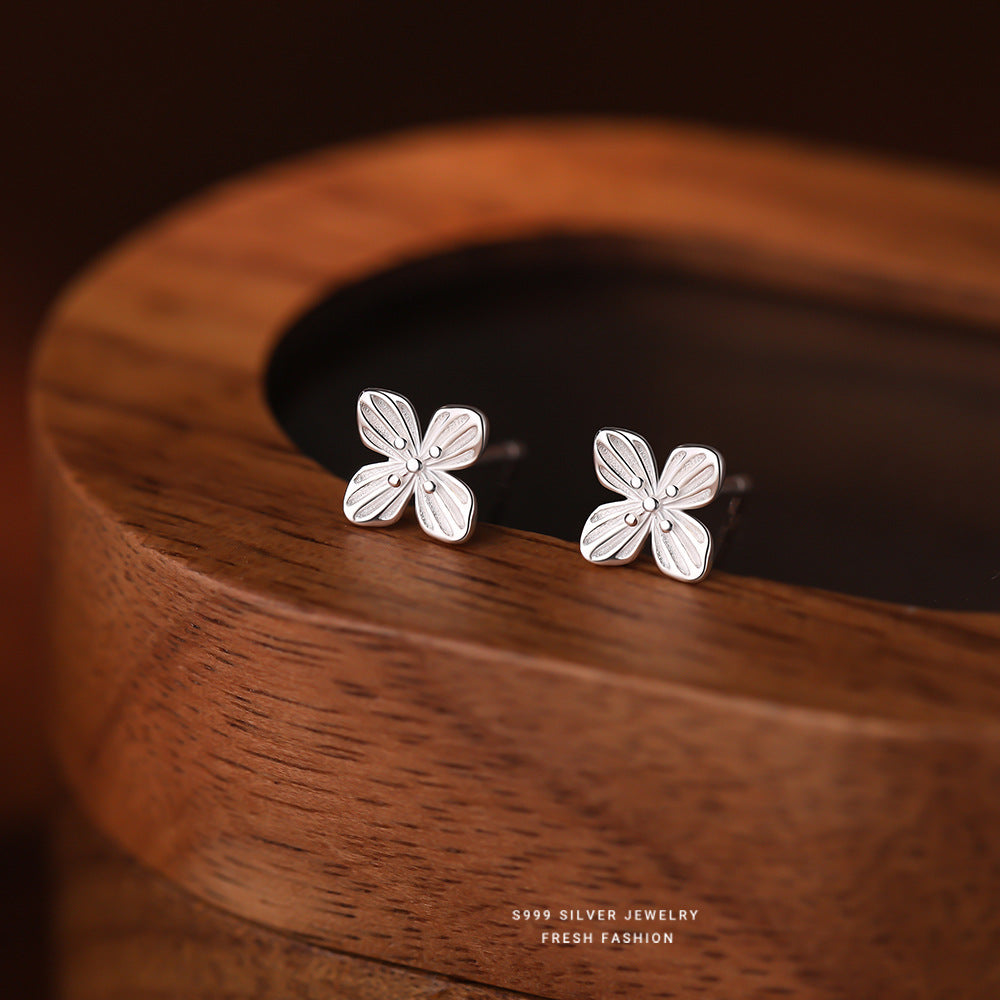 C廠 韓國韓版四葉草S999純銀耳環 批發 折扣@洽客服 26.03.W1「E6189」