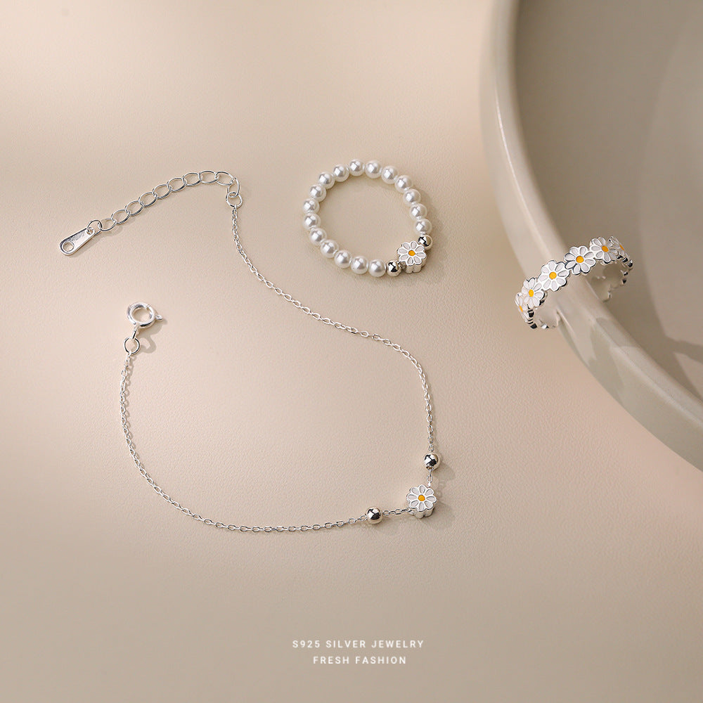 C廠 韓國韓版小雛菊S925純銀手錬&戒指批發 折扣@洽客服 26.03.W2「K1898 K1899 L838」