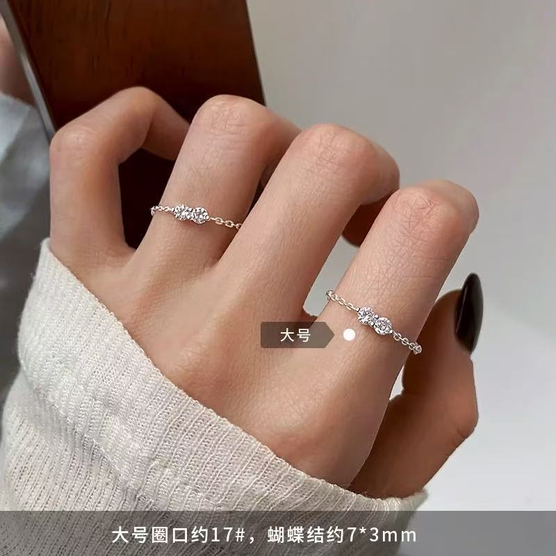 A廠 韓系優雅鋯石銅鍍925銀戒指批發 折扣@洽客服 26.07.W3「z68」