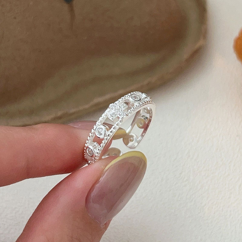 C3廠 韓國韓版閃鑽十字架S925純銀戒指批發 折扣@洽客服 25.03.W2「jz112」