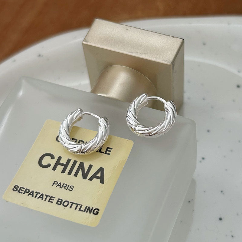 C3廠 韓國韓版極簡幾何麻花S925純銀耳環 批發 折扣@洽客服 25.12.W2「ES177」