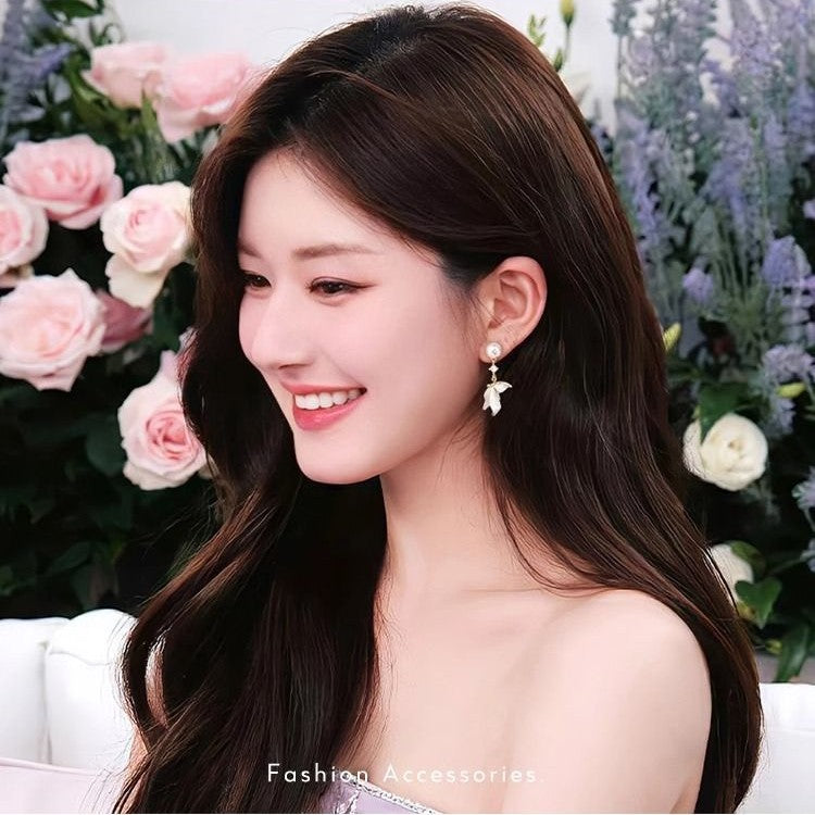 A2廠 韓國韓版滴油鑲鑽珍珠翅膀銀針耳環 批發 折扣@洽客服 25.11.W3「HE25252」