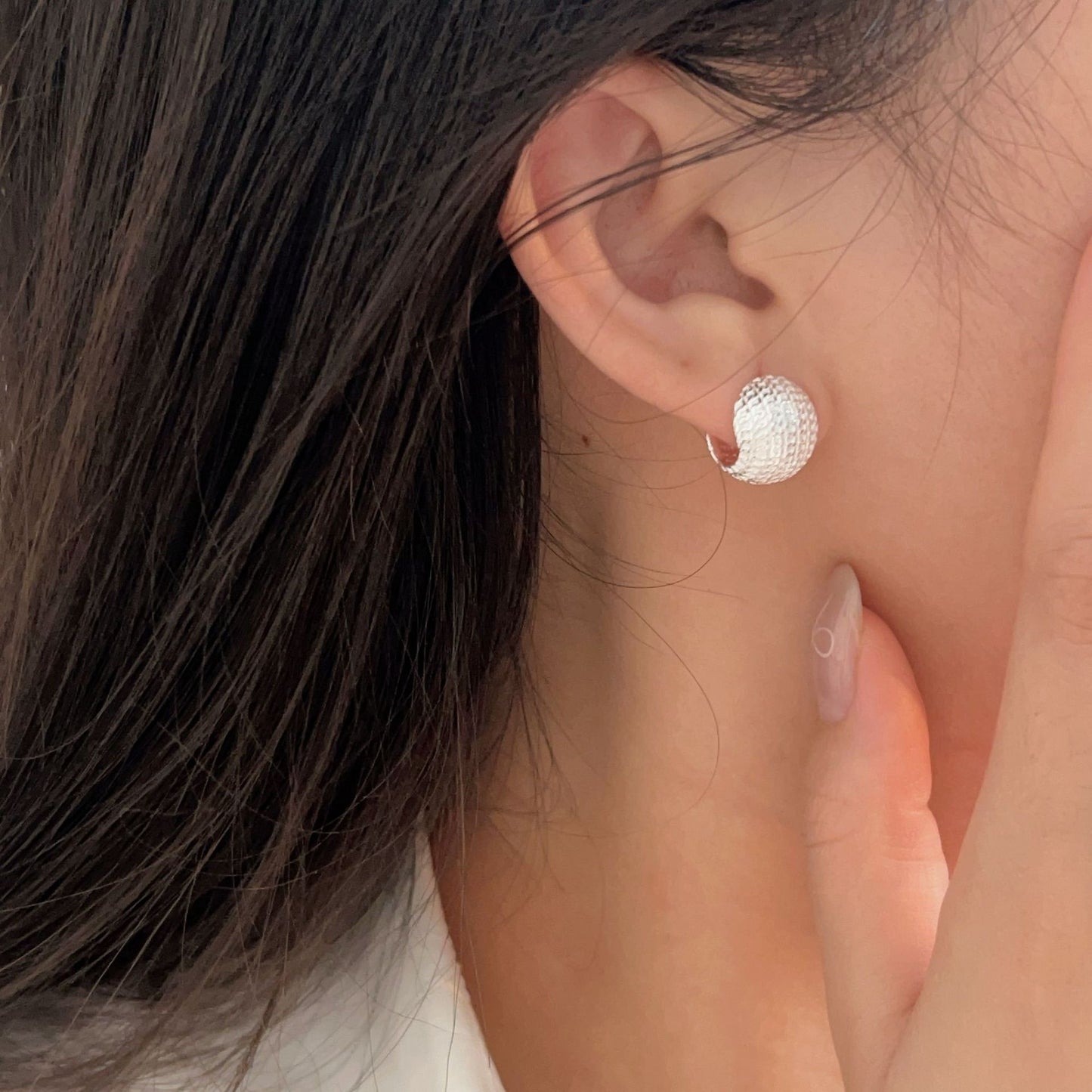 C3廠 韓國韓版蛇紋球形S925純銀耳環 批發 折扣@洽客服 25.12.W2「hes415」