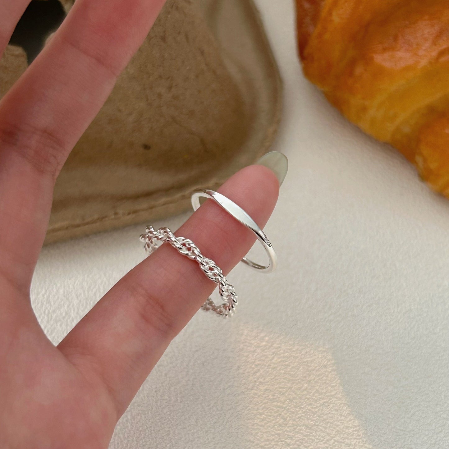 C3廠 韓國韓版幾何編織S925純銀戒指 批發 折扣@洽客服 25.10.W5「hjz285 hjz287」