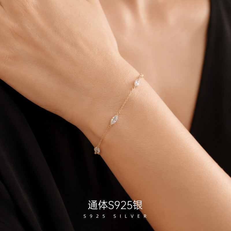 C廠 韓系馬眼鑽S925純銀手鍊批發 折扣@洽客服 26.08.W3「BRS3991」