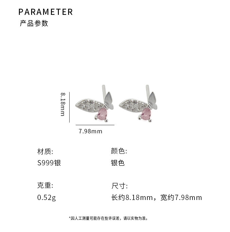 C廠 蝴蝶S999足銀耳環「YC10315E」24.09.W4 批發折扣@洽客服