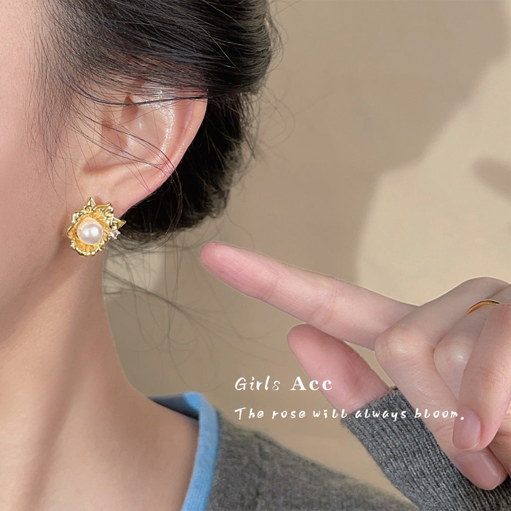 A廠 日韓款 幾何液態花朵銀針耳環 批發 折扣@洽客服 25.11.W1「5070」