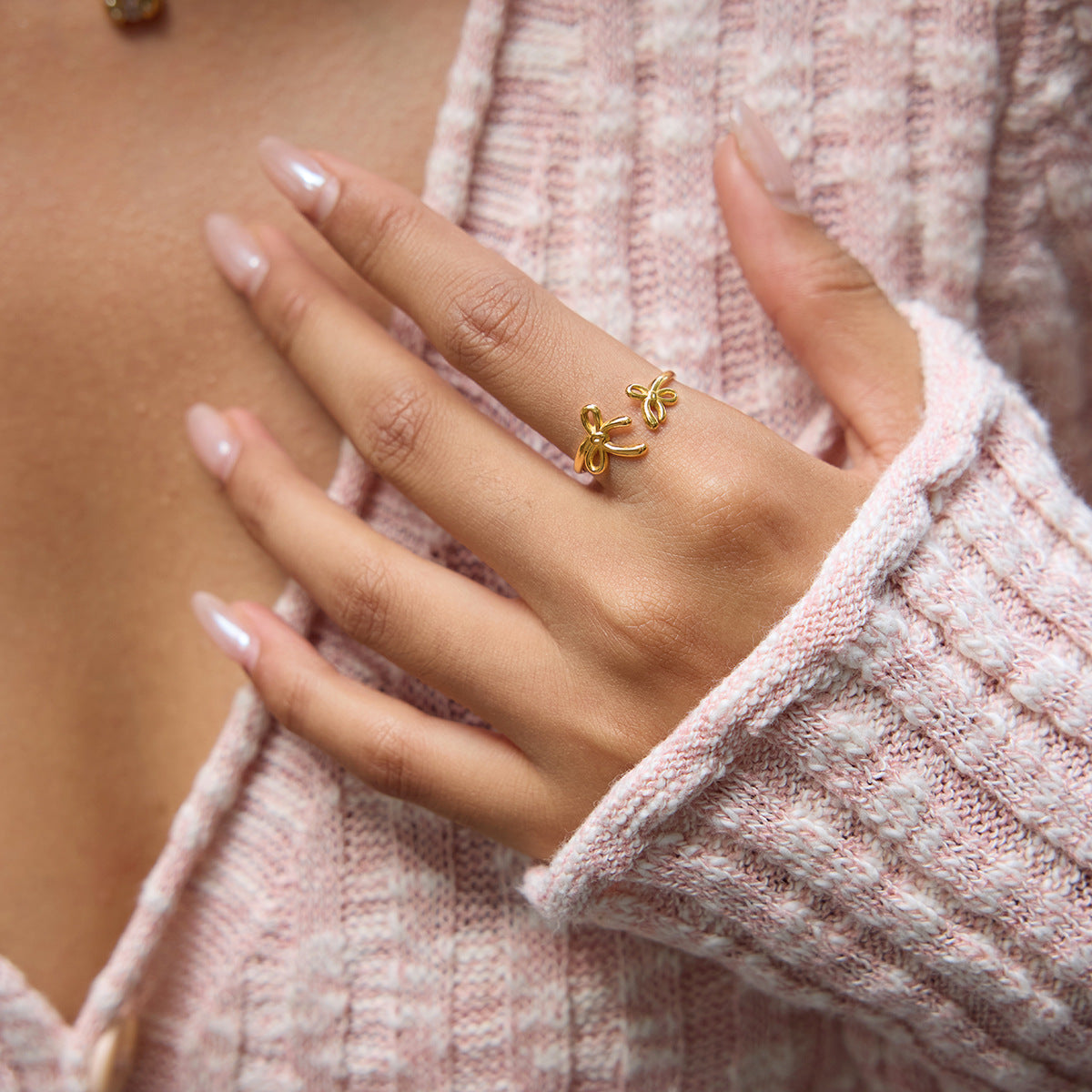 B廠 歐美款EMMA 開口鈦鋼電鍍18K金鈦鋼鍍18K金戒指 批發 折扣@洽客服 25.12.W3「JDR0210003」