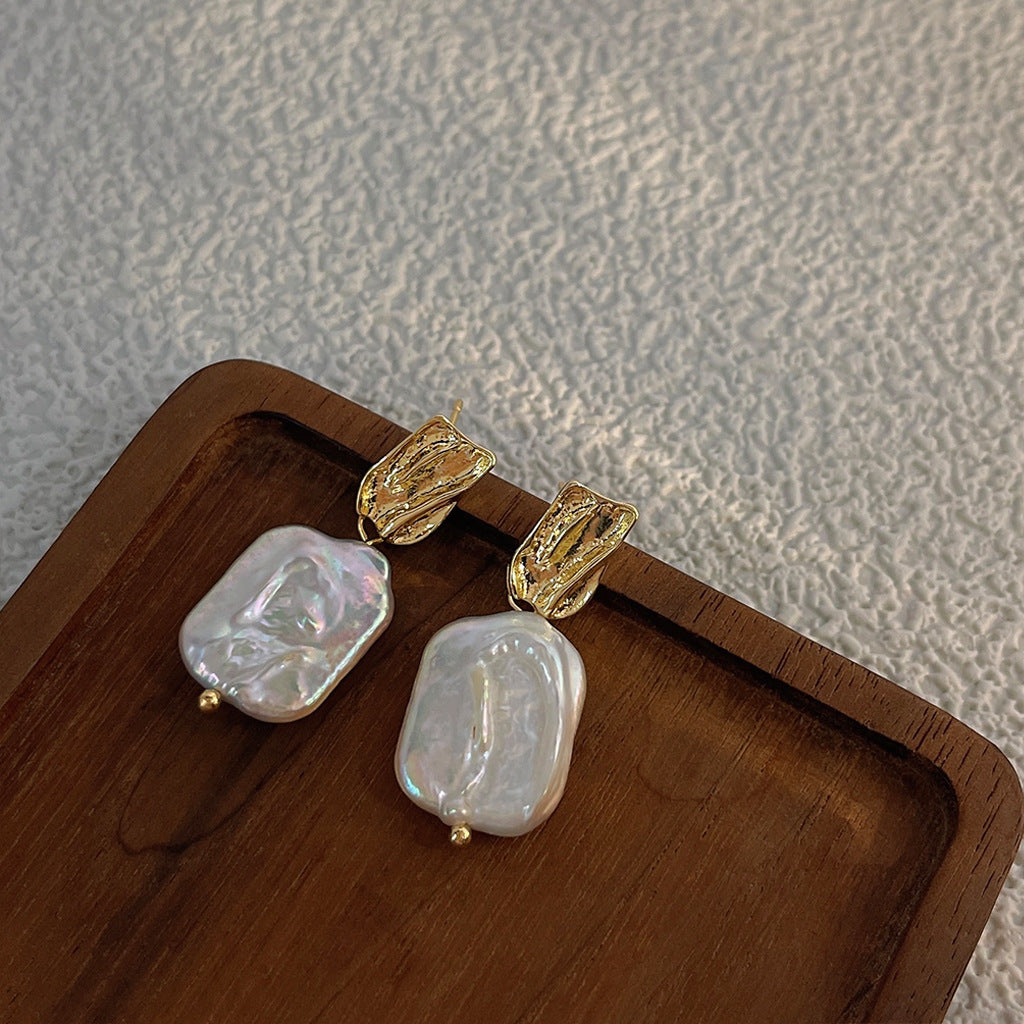 A廠 日韓款復古巴洛克淡水珍珠耳環 批發 折扣@洽客服 26.01.W1「1318」