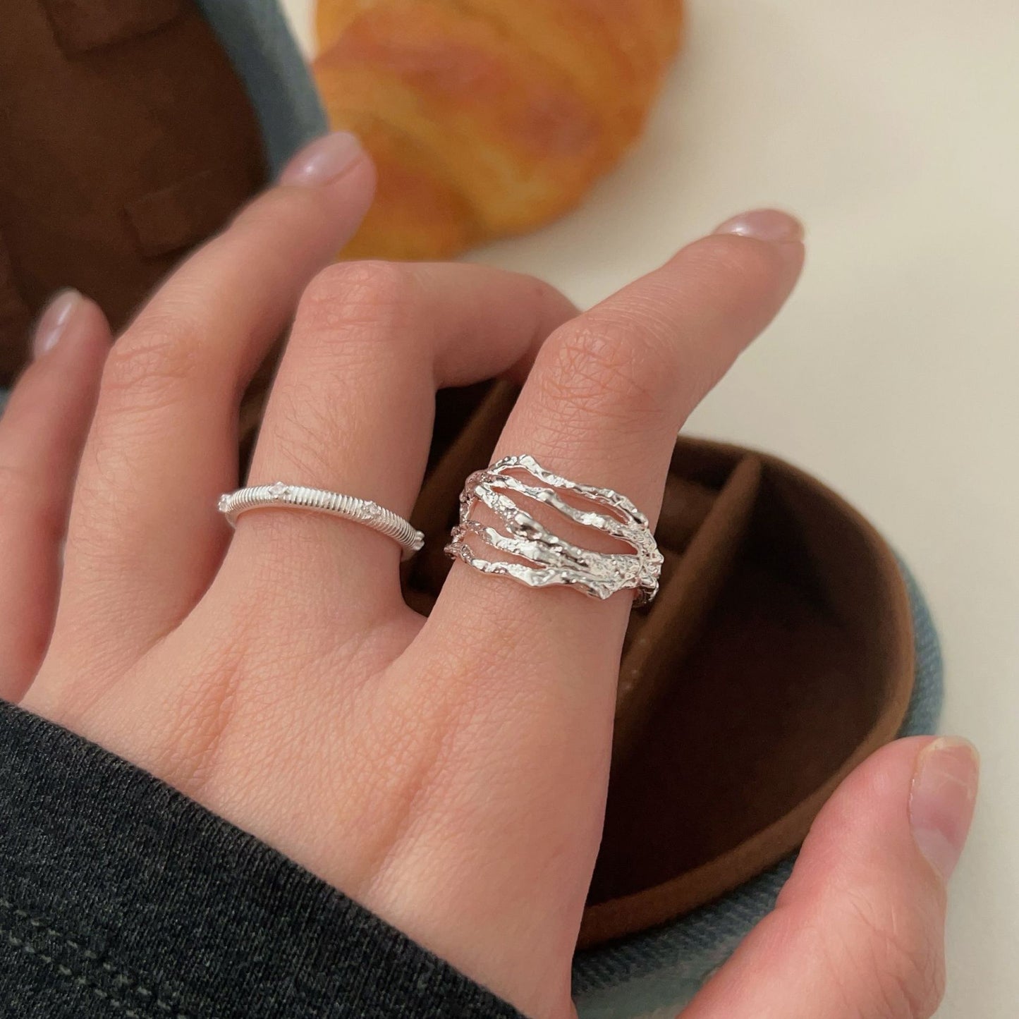 C3廠 韓國韓版S925純銀｜幾何不規則戒指 批發 折扣@洽客服 26.02.W3「jz122/jz120」