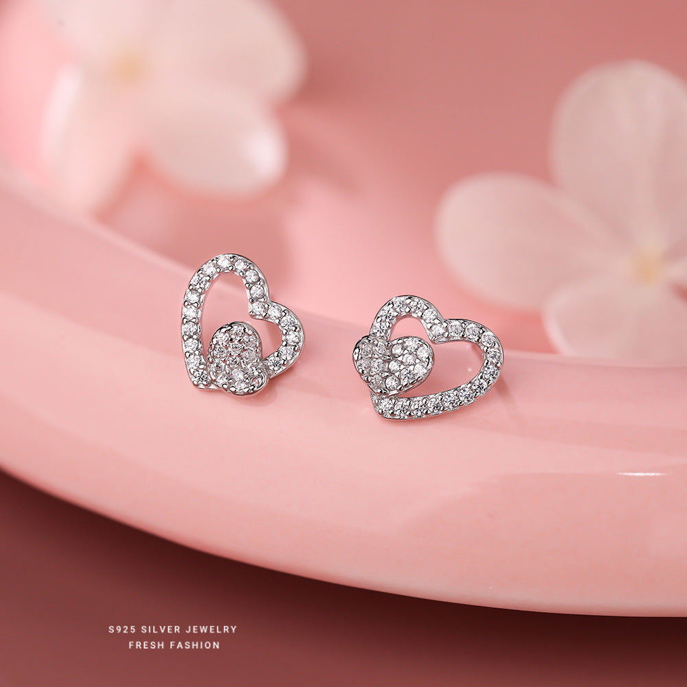 C廠 韓國韓版精緻愛心S925純銀耳環 批發 折扣@洽客服 25.12.W1「E5858」