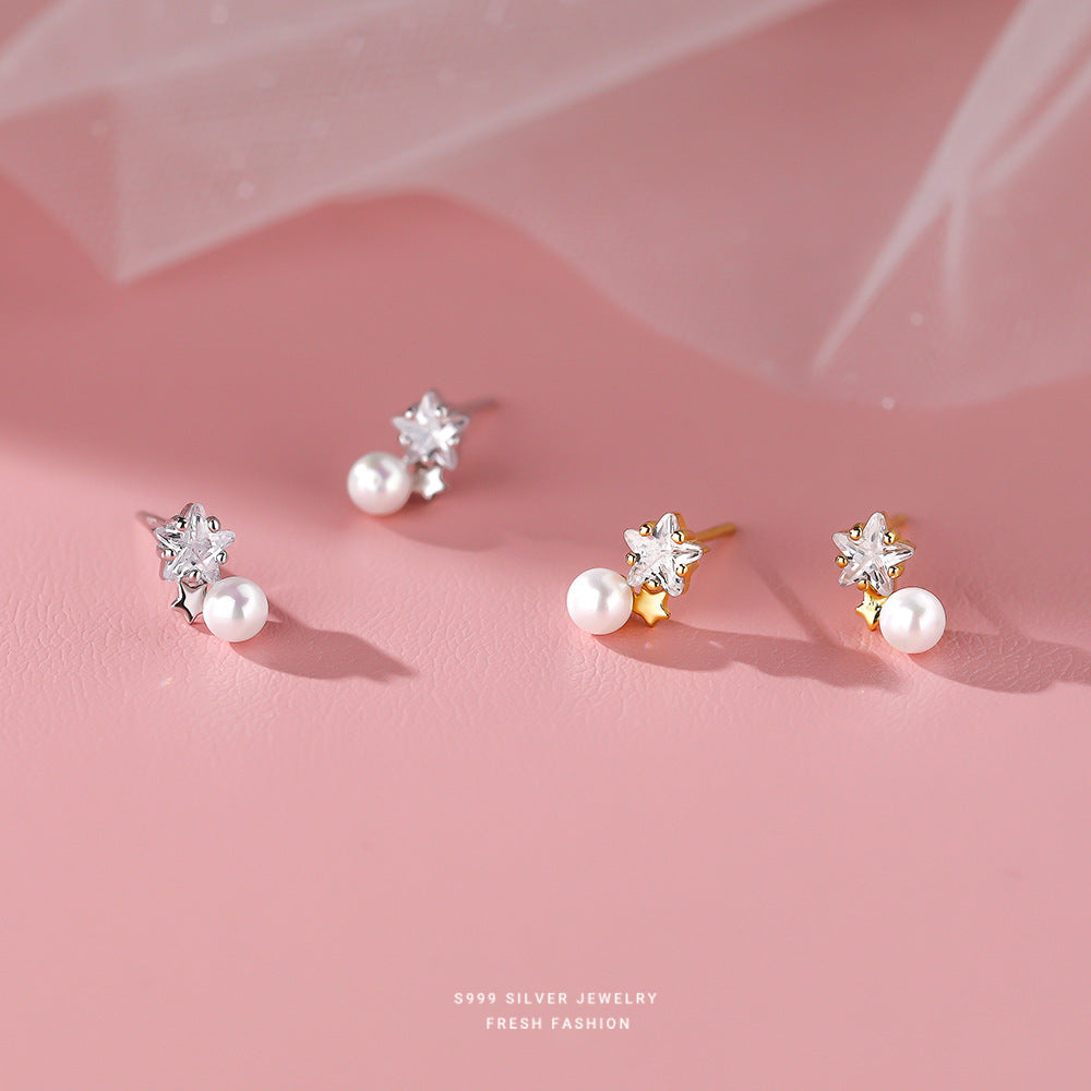 C廠 韓國韓版圓珠星星S999純銀耳環 批發 折扣@洽客服 25.10.W3「E3372」